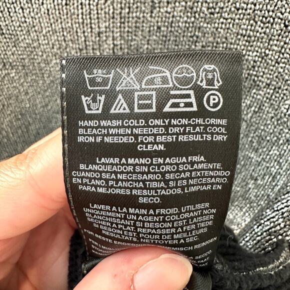 GUESS | Silver Metallic Distressed Sweater Grunge Knit Pullover | Size Small - Picture 7 of 7